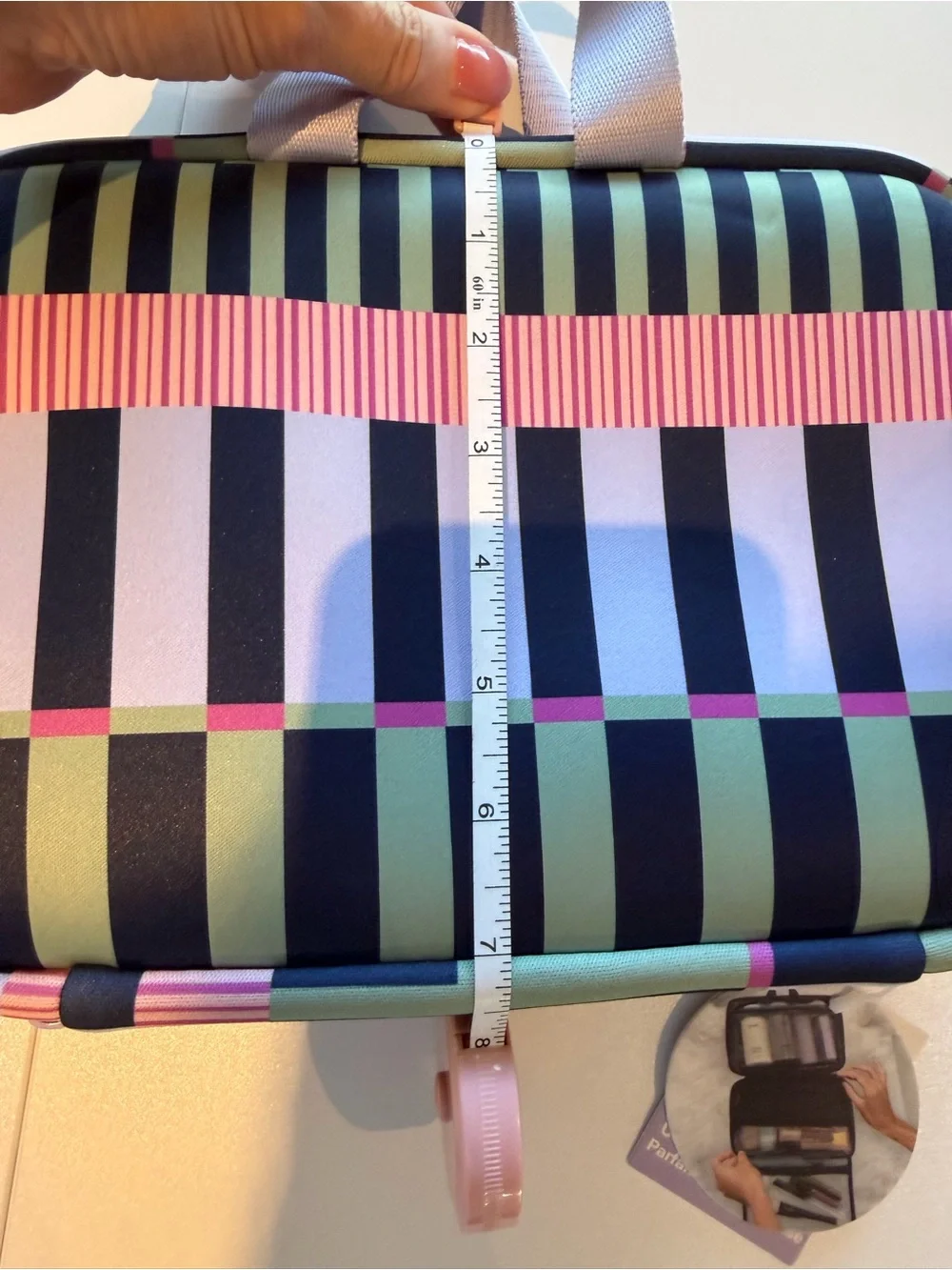 NWT Striped Cosmetic Bag